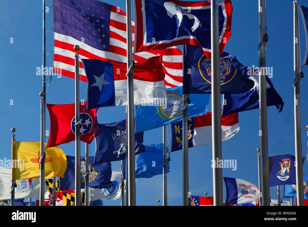 Brooklyn, Iowa of Flags" display museum Stock Photo Alamy