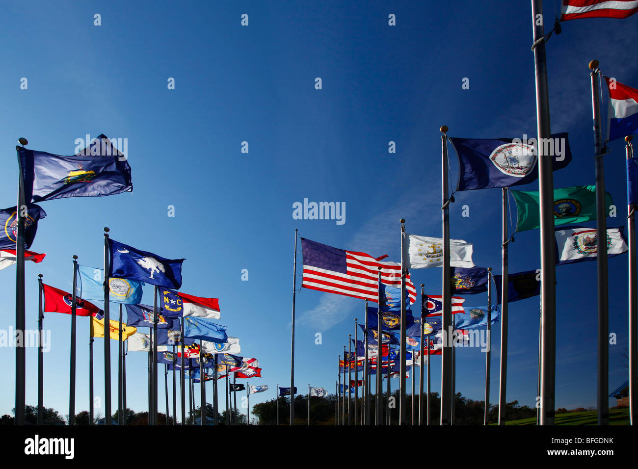 Brooklyn, Iowa of Flags" display museum Stock Photo Alamy