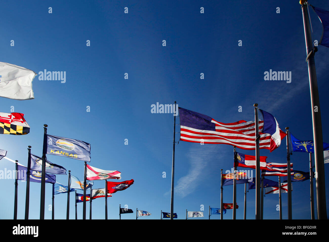 Brooklyn, Iowa of Flags" display museum Stock Photo Alamy