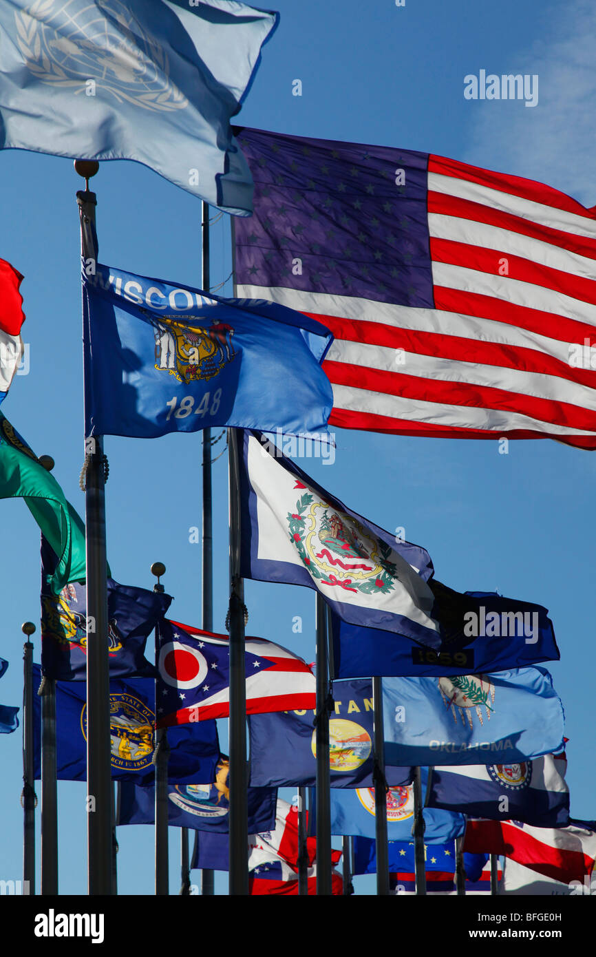 Brooklyn, Iowa of Flags" display museum Stock Photo Alamy
