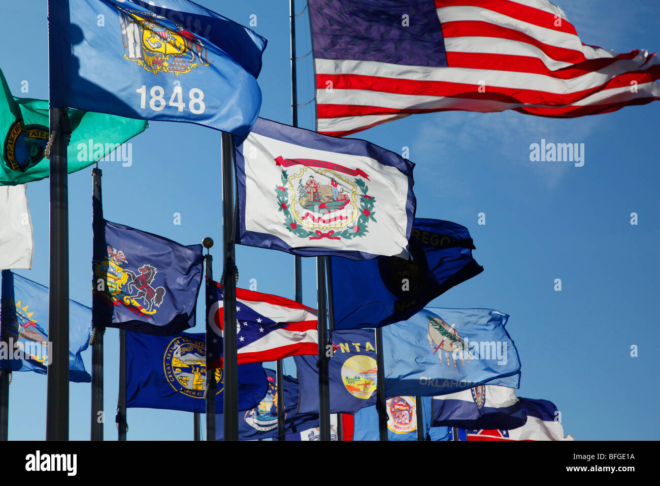 Brooklyn, Iowa of Flags" display museum Stock Photo Alamy