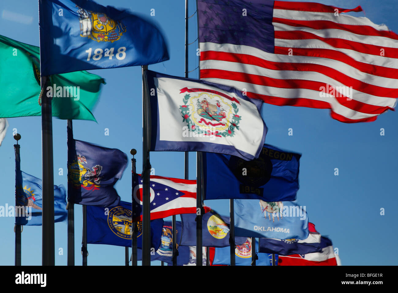 Brooklyn, Iowa of Flags" display museum Stock Photo Alamy