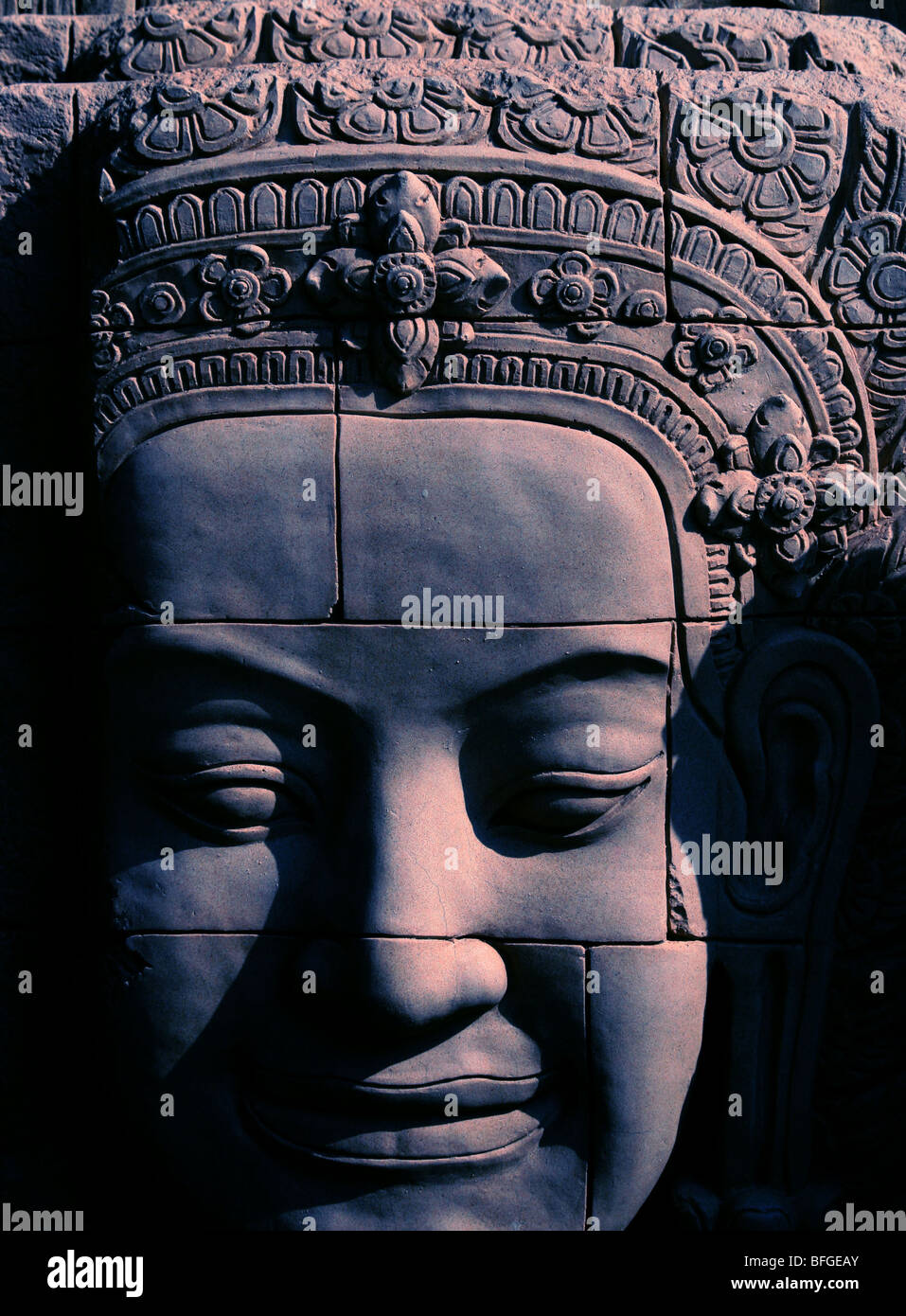 Buddhist stone head statue, Pattaya, Thailand Stock Photo Alamy