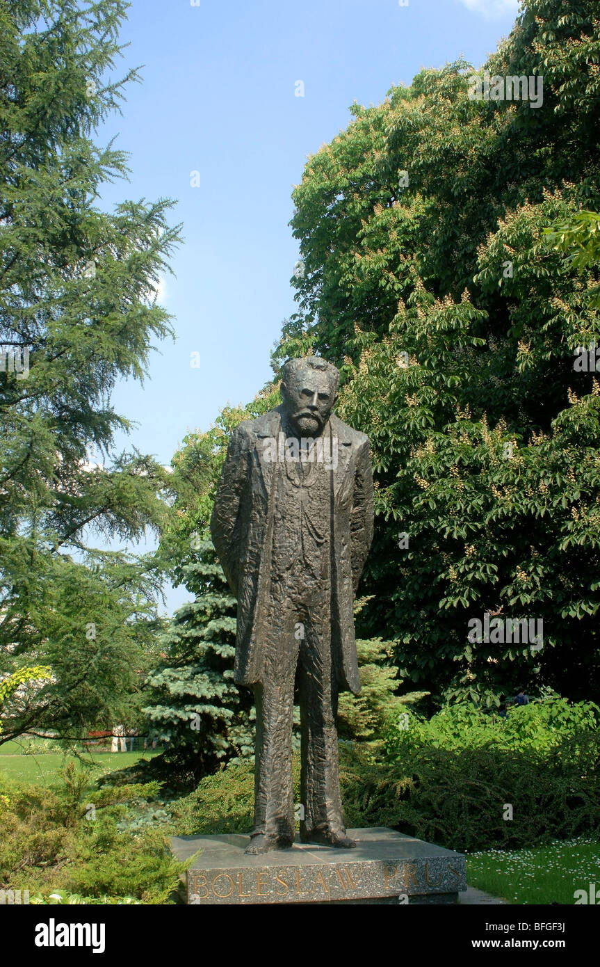 Statue in Poland of Boleslaw Prus, famous author Stock Photo Alamy