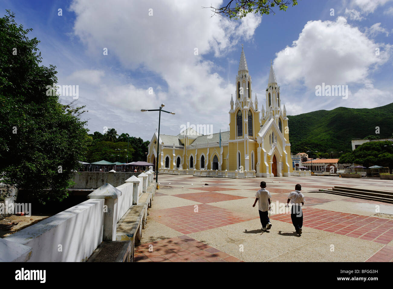 Basilica Menor de Nuestra Senora del Valle, El Valle del Espiritu Santo, Isla Margarita, Nueva Esparta, Venezuela Stock Photo