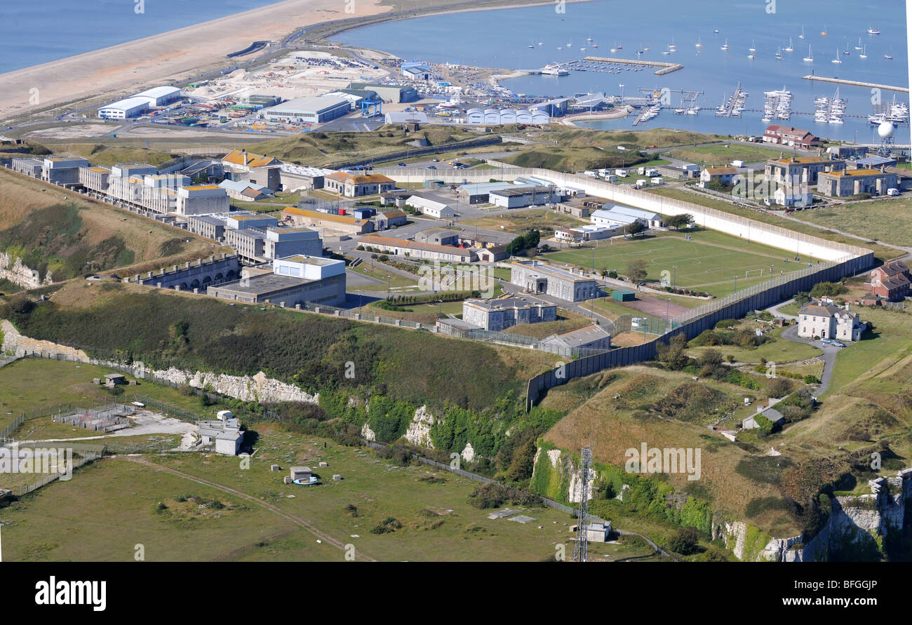 HMP The Verne prison, Portland Dorset, Britain, UK Stock Photo