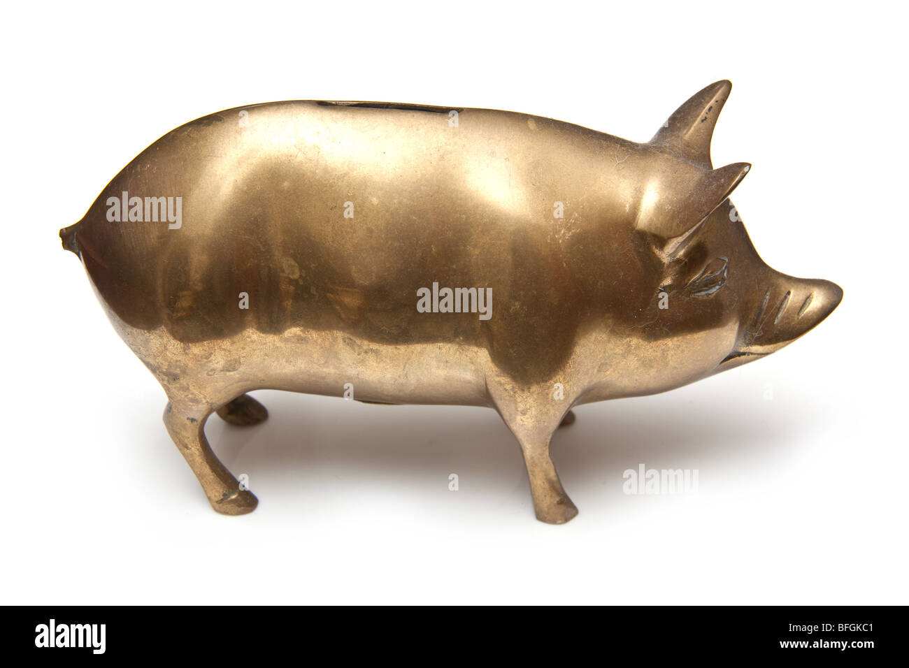 Piggy bank money box isolated on a white studio background Stock Photo ...