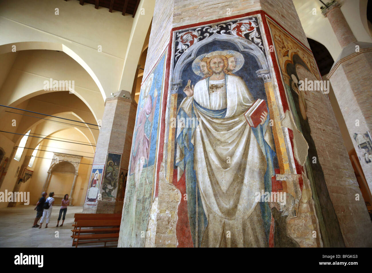 Frescoes inside the 13th century Cathedral Santa Maria Assunta in Atri, Abruzzo, Italy. Stock Photo