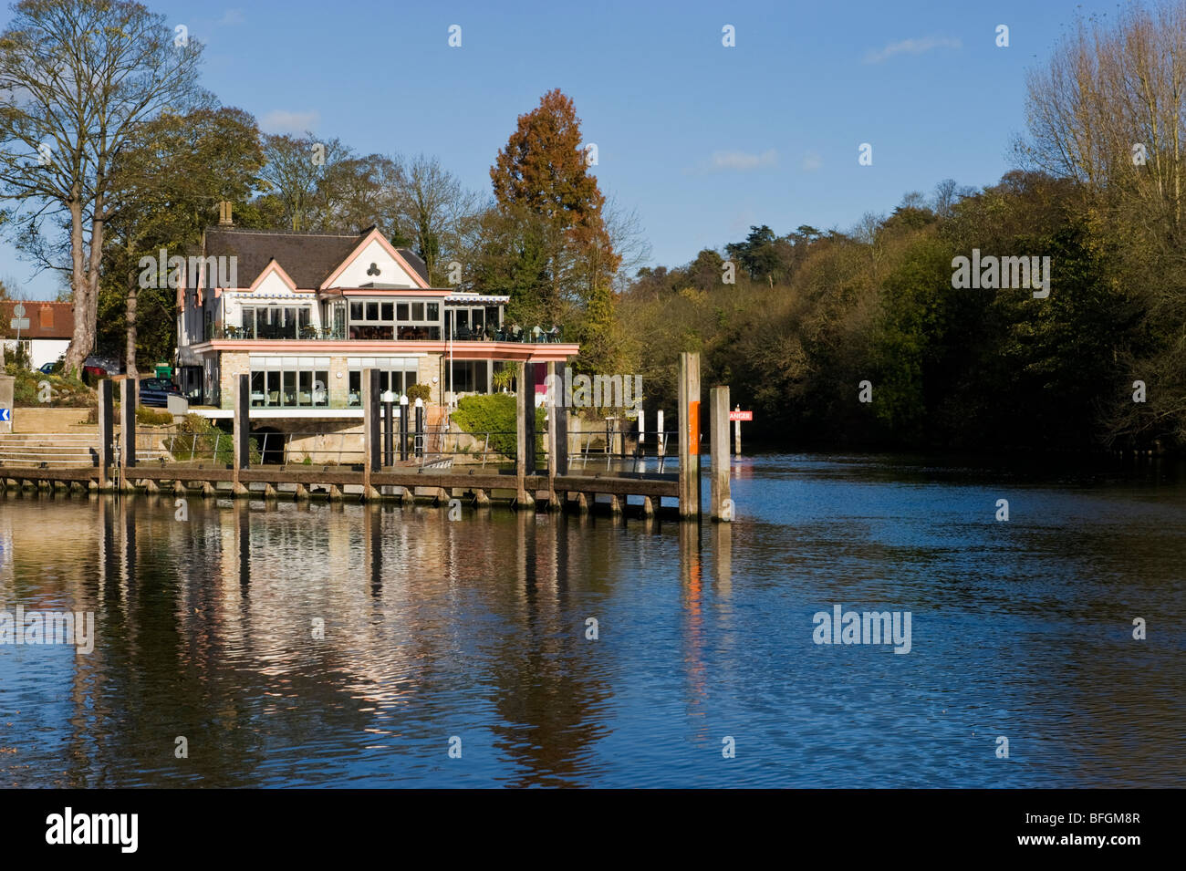 Boulters Lock restaurant on the River Thames near Maidenhead Berkshire