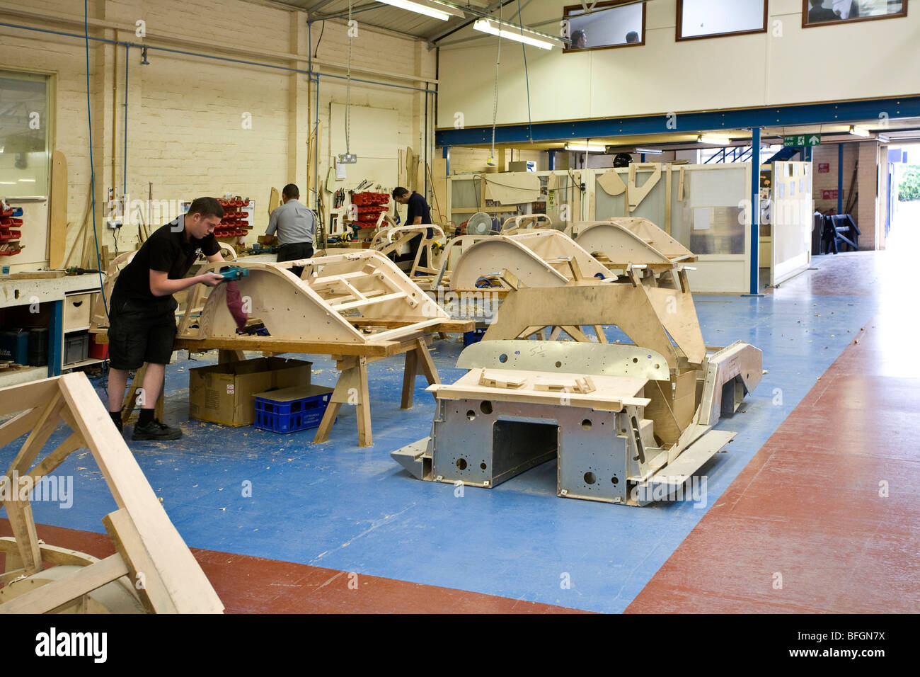 Roadster Car body being constructed at the Motor Motor car