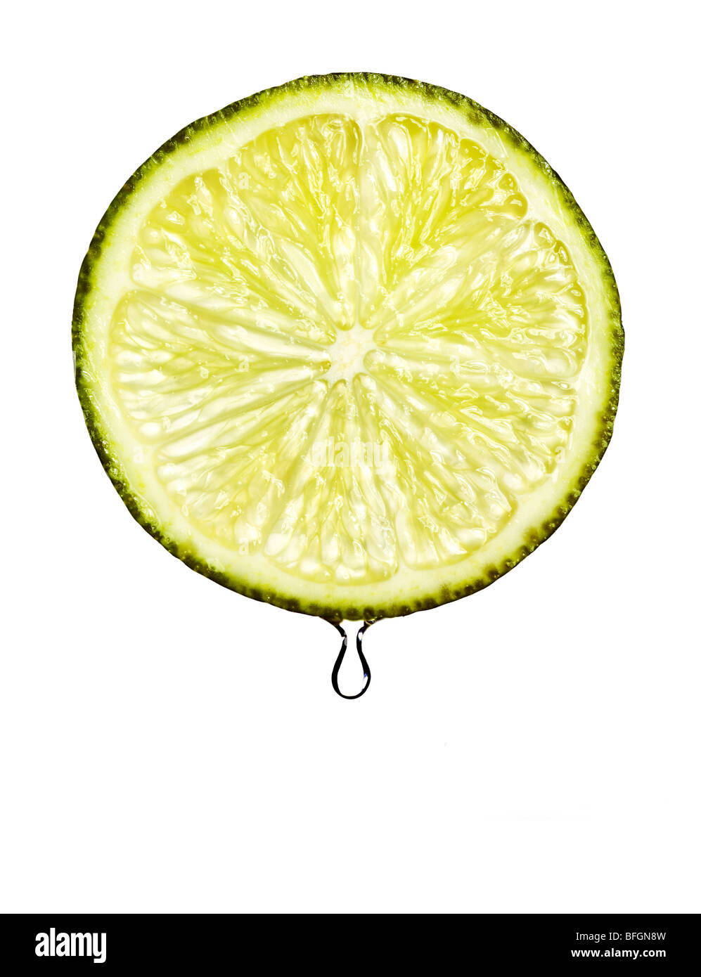 Close-up of sliced lime Stock Photo