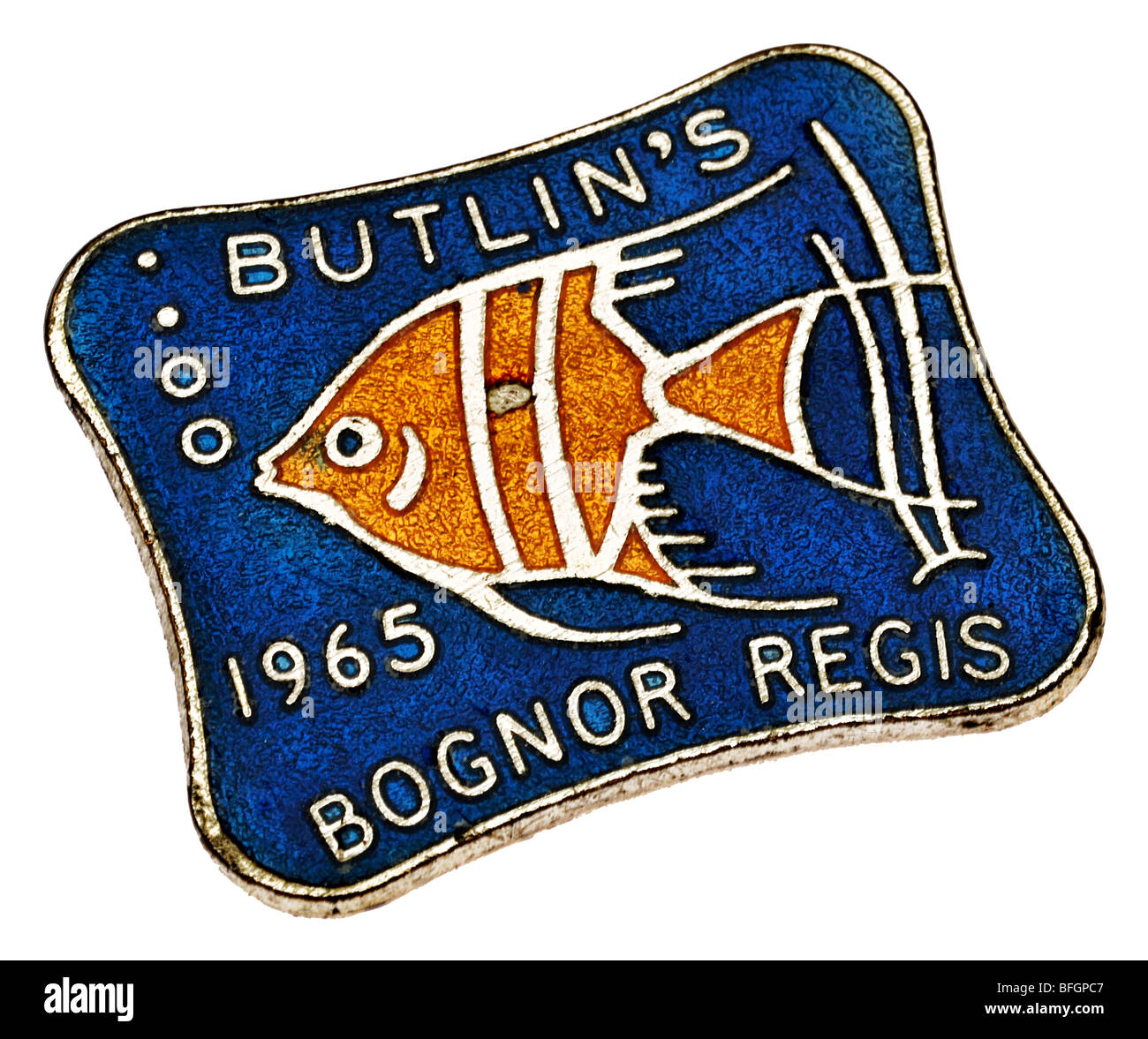 Butlins Holiday Camp, Bognor Regis 1965 enamel badge Stock Photo