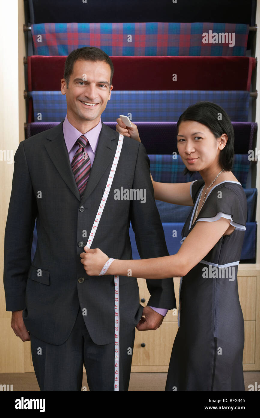 Man in Clothing Store Stock Photo - Alamy