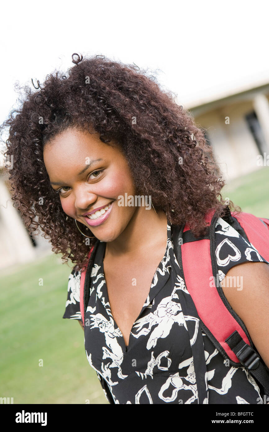 Young female student looking at camera Stock Photo
