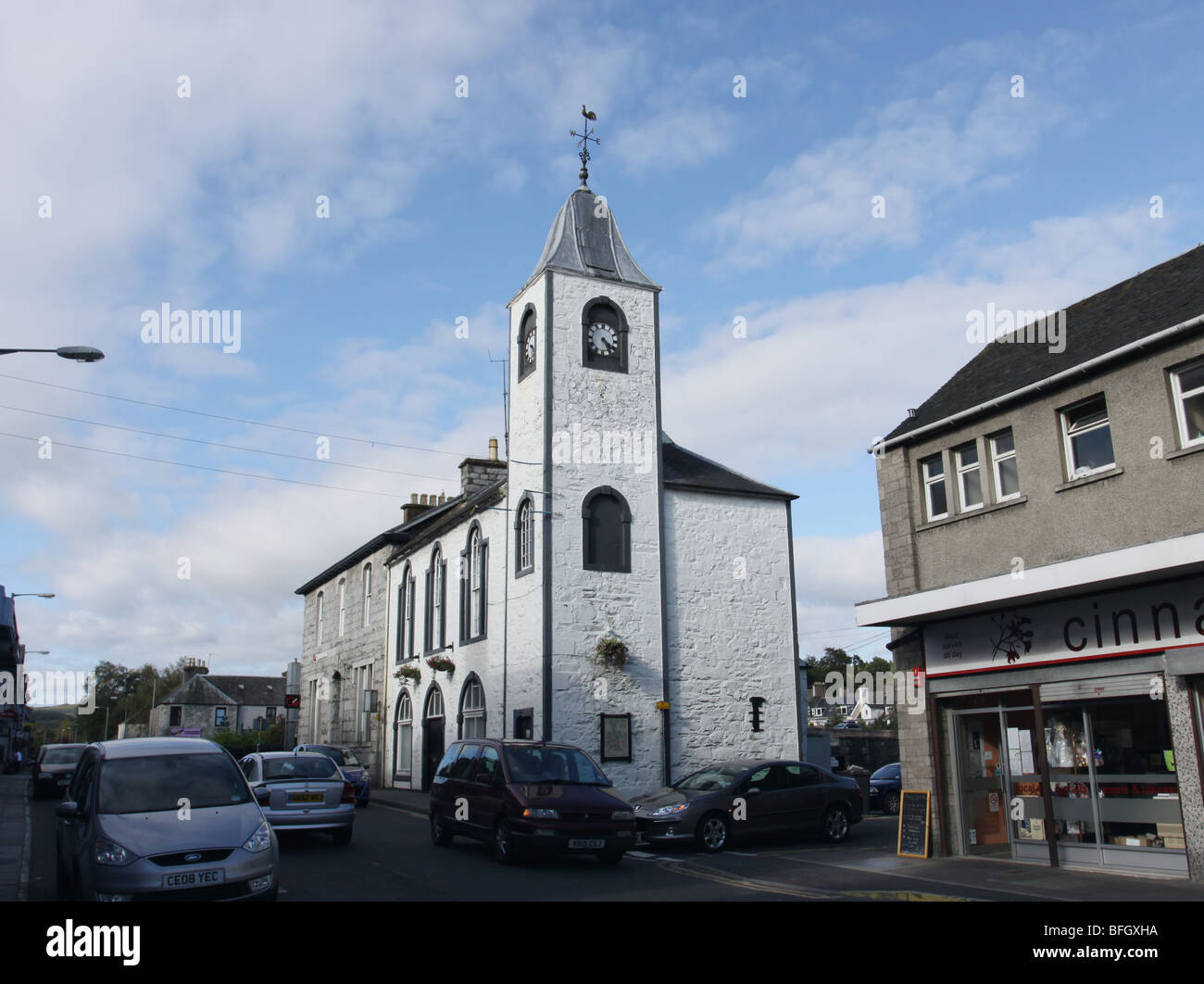 Newton Stewart street scene Dumfries and Galloway Scotland September