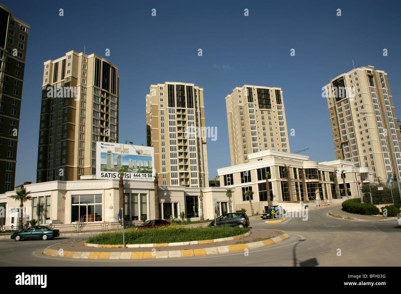 Uptwins apartment complex in Soganlik, a suburb of Istanbul, Turkey Stock Photo