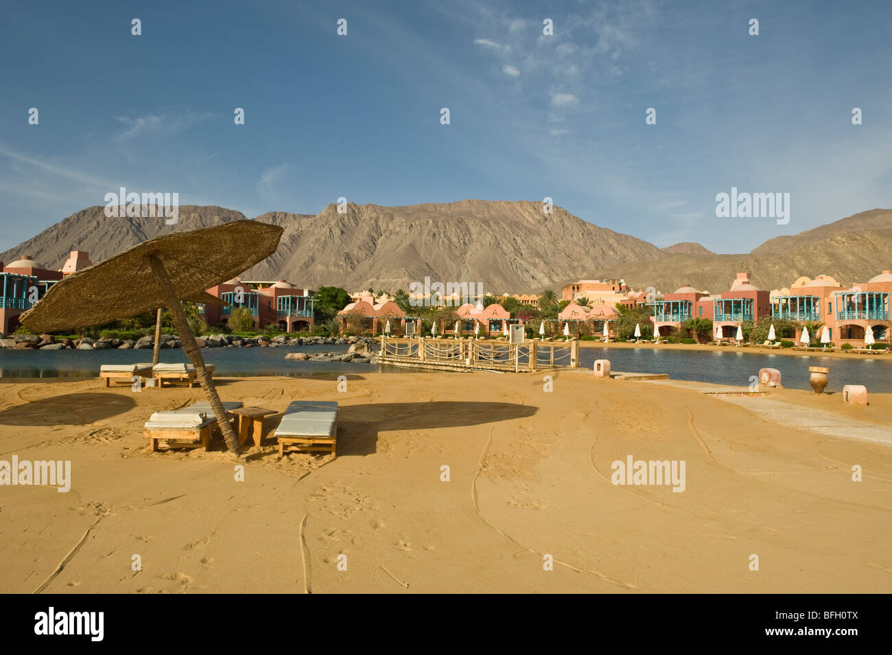 Taba resort Egypt, Pool and hotel complex Stock Photo