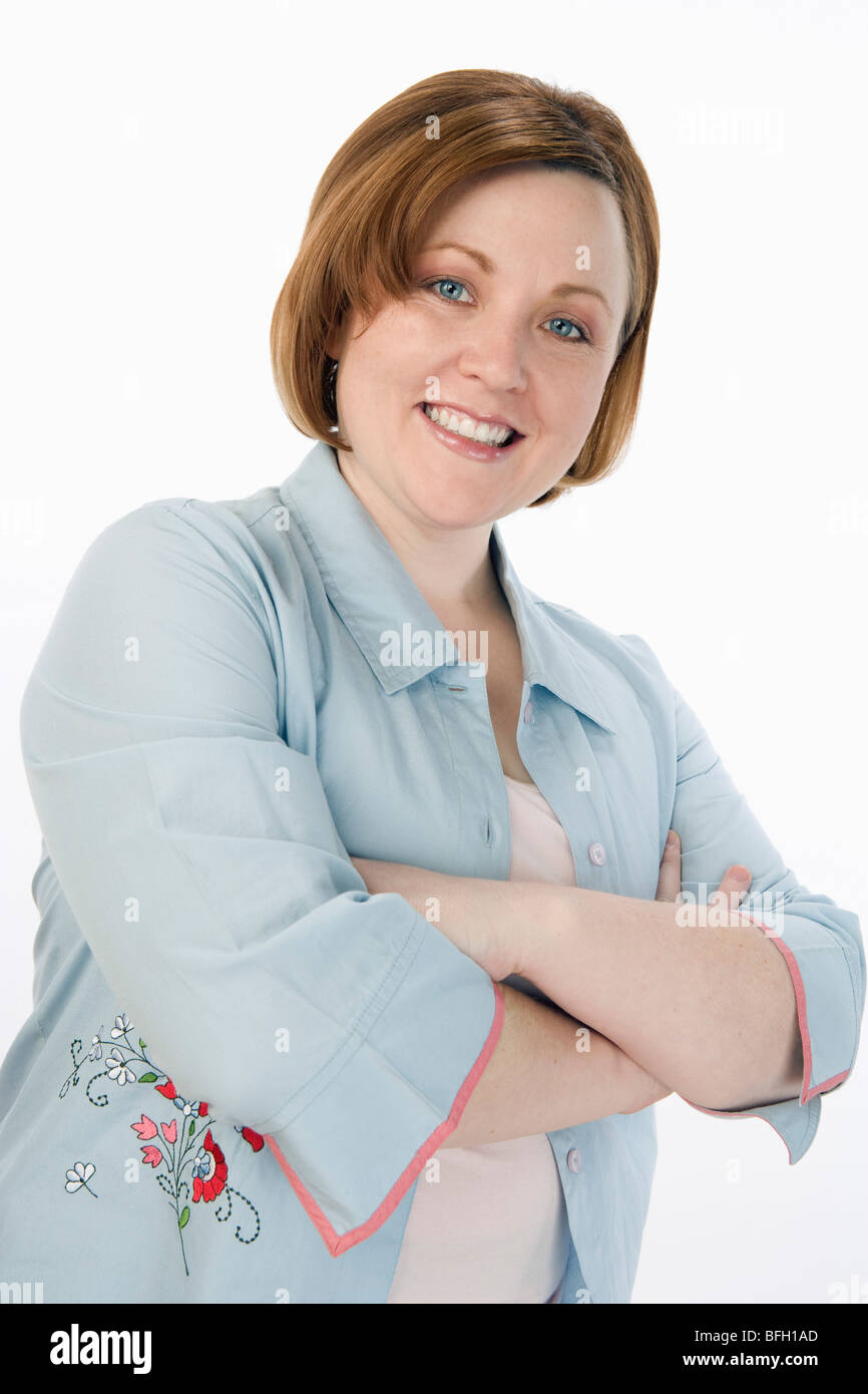 Portrait of mature woman smiling Stock Photo