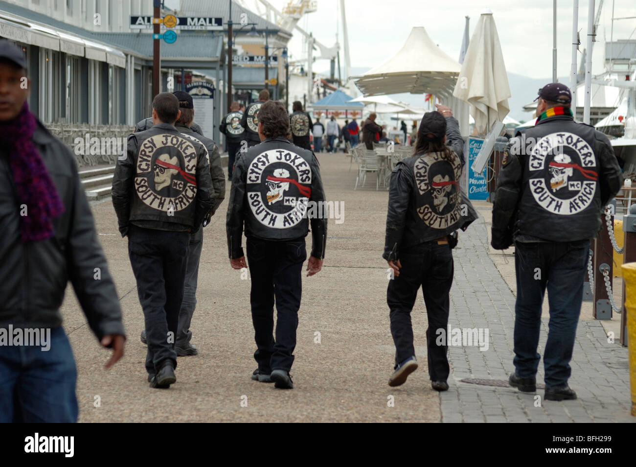 Rear of Hells Angels Stock Photo