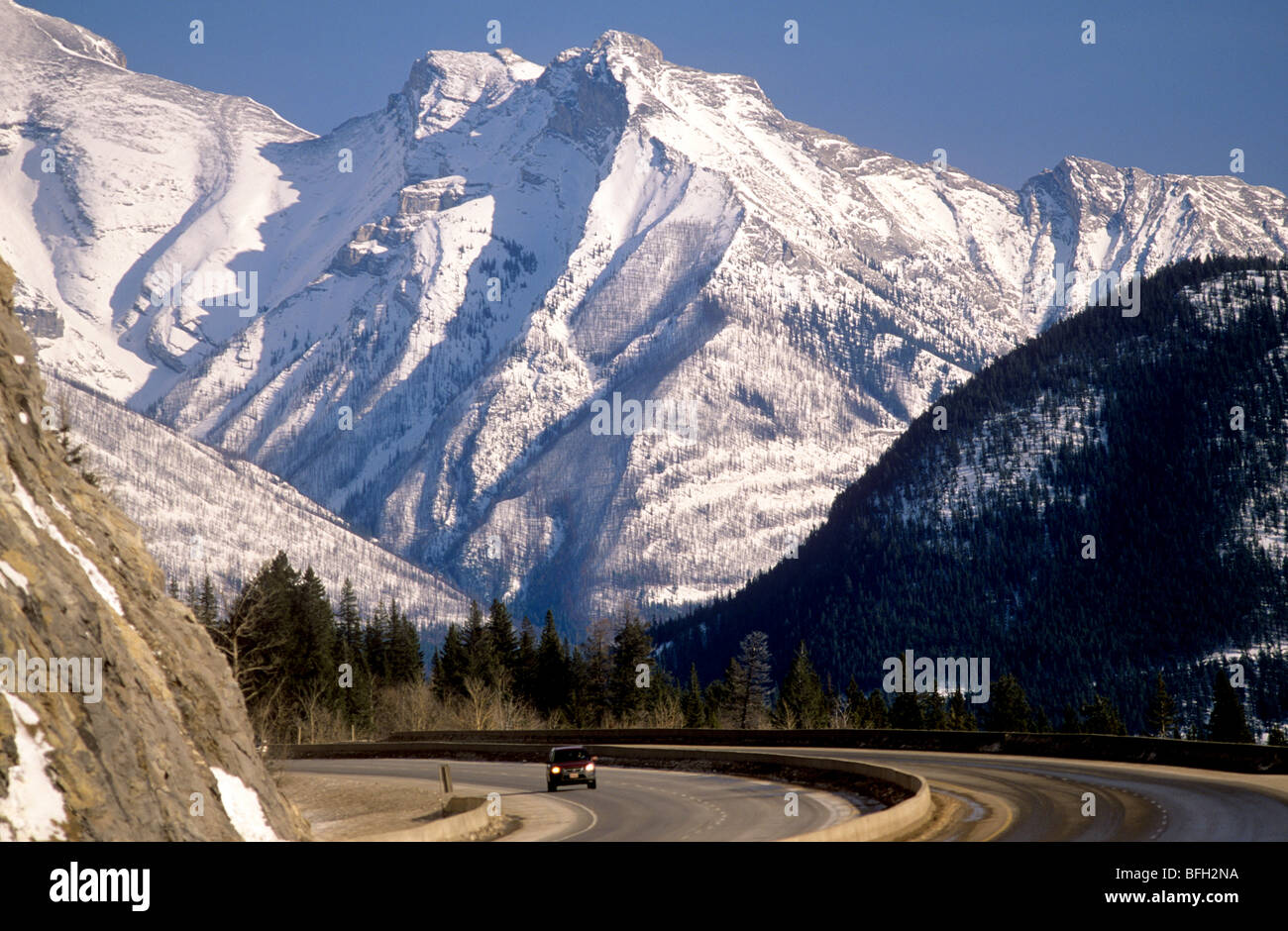 Highway. Banff National Park, Alberta, Canada Stock Photo