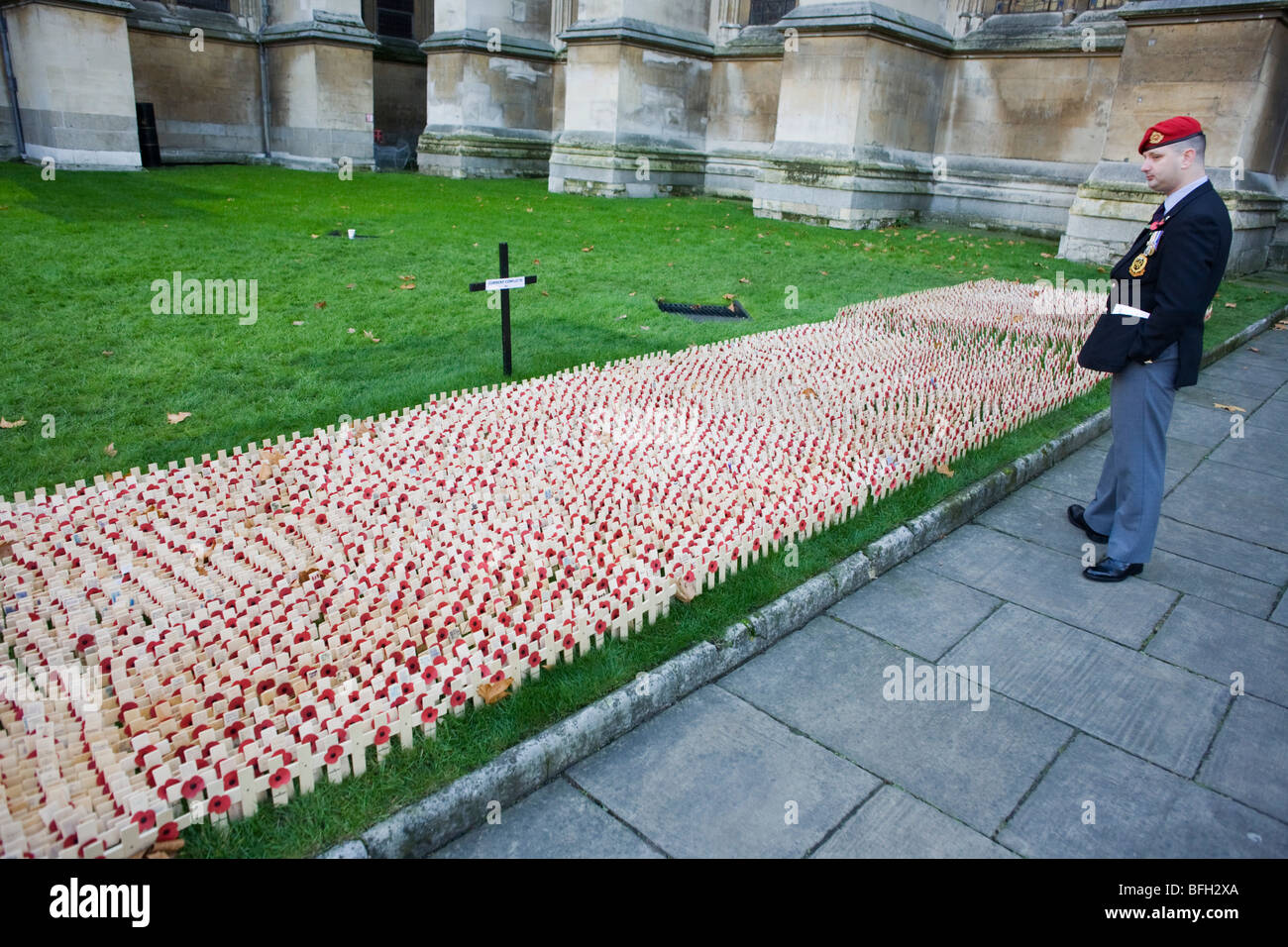 Serving Royal Military Policeman pays respects to fallen soldiers ...