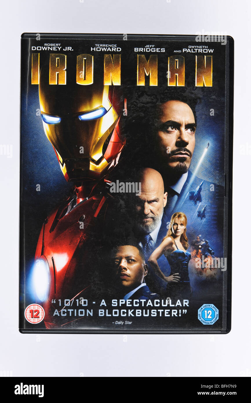 Front of the DVD case of the movie 'Ironman' starring Robert Downey Jr as  wealthy industrialist Tony Stark Stock Photo - Alamy