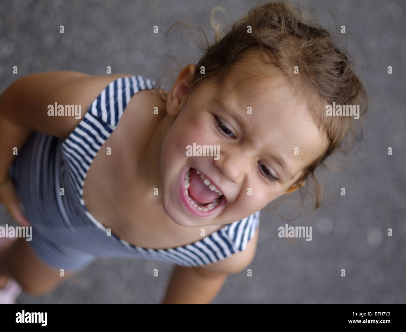 Little Girl Mouth Open Portrait Stock Photos & Little Girl Mouth Open ...