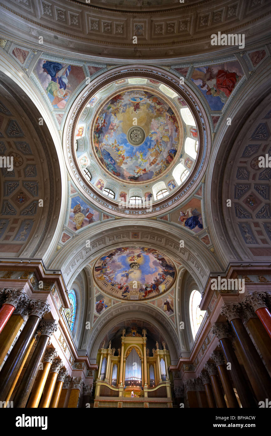 Neo Classic Basilica interior, Eger Hungary Stock Photo