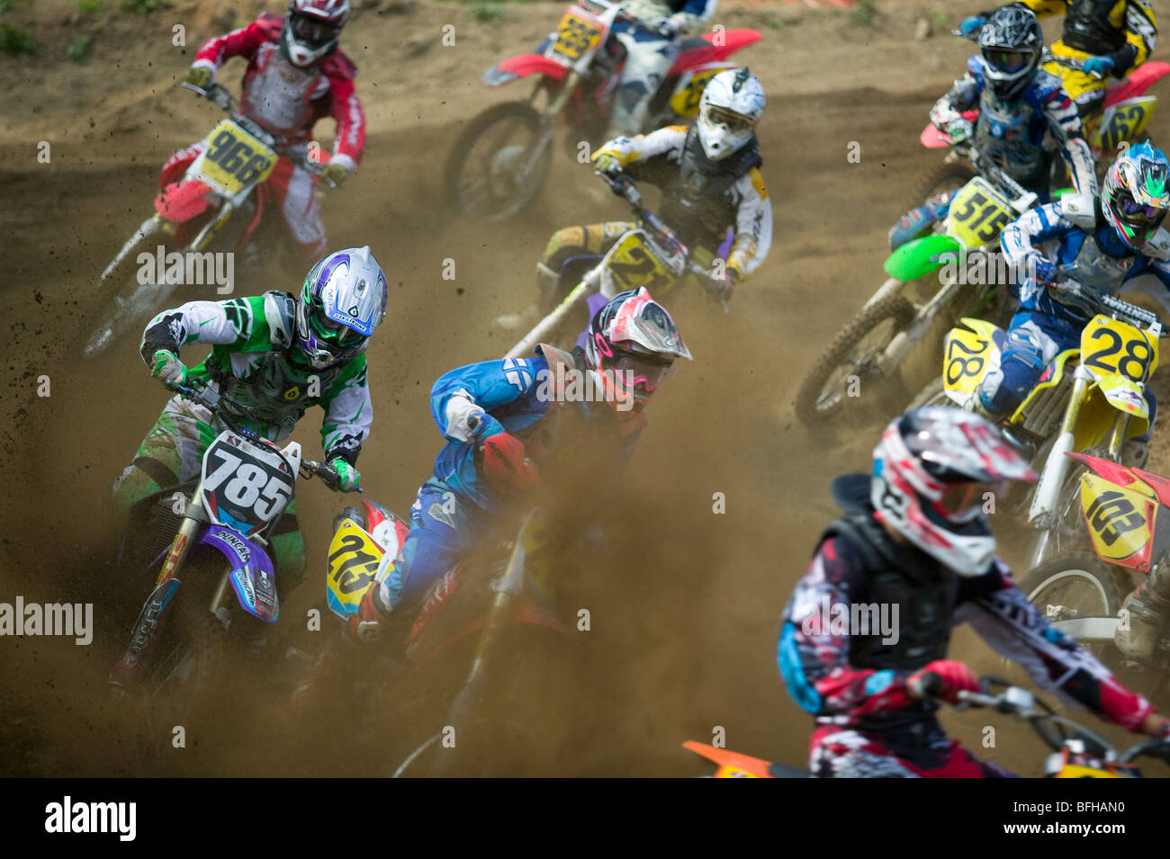 Motocross racers Campbell River. Vancouver Island, British Columbia