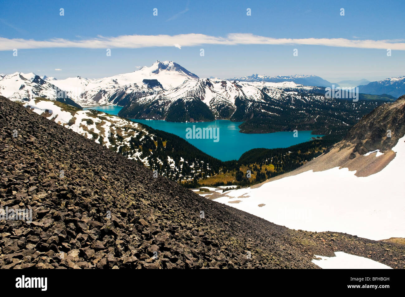 Mount Garibaldi and Garibaldi Lake viewed from the Black Tusk in