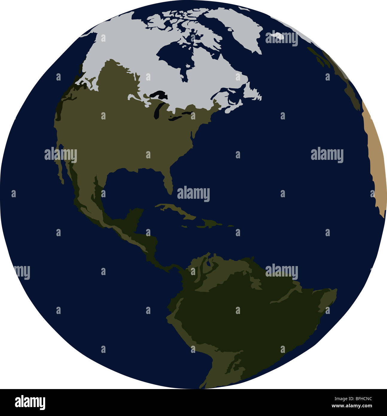 There is global view of earth from space stock photo alamy