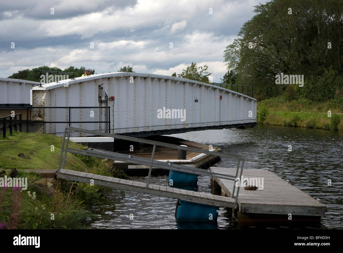 Tomnahurich Swing Bridge Over The Caledonian Canal In