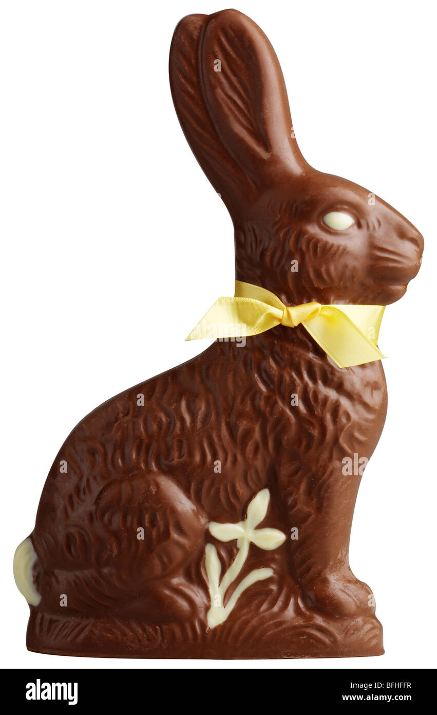 Chocolate rabbit Stock Photo