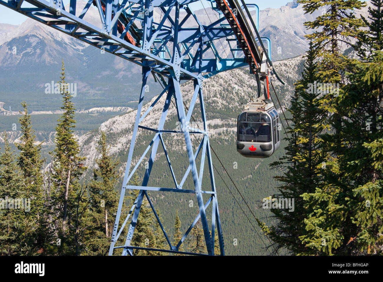 Gondola "Sulphur Mountain" Banff Alberta Canada Stock Photo Alamy