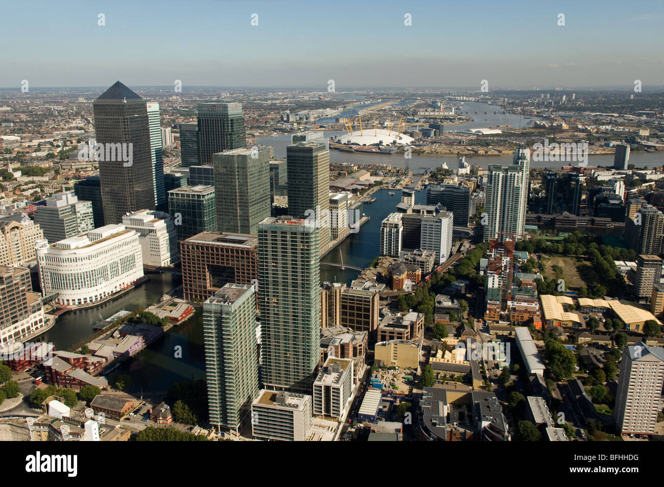 Canary Wharf Financial Area Isle of Dogs London England Stock Photo Alamy