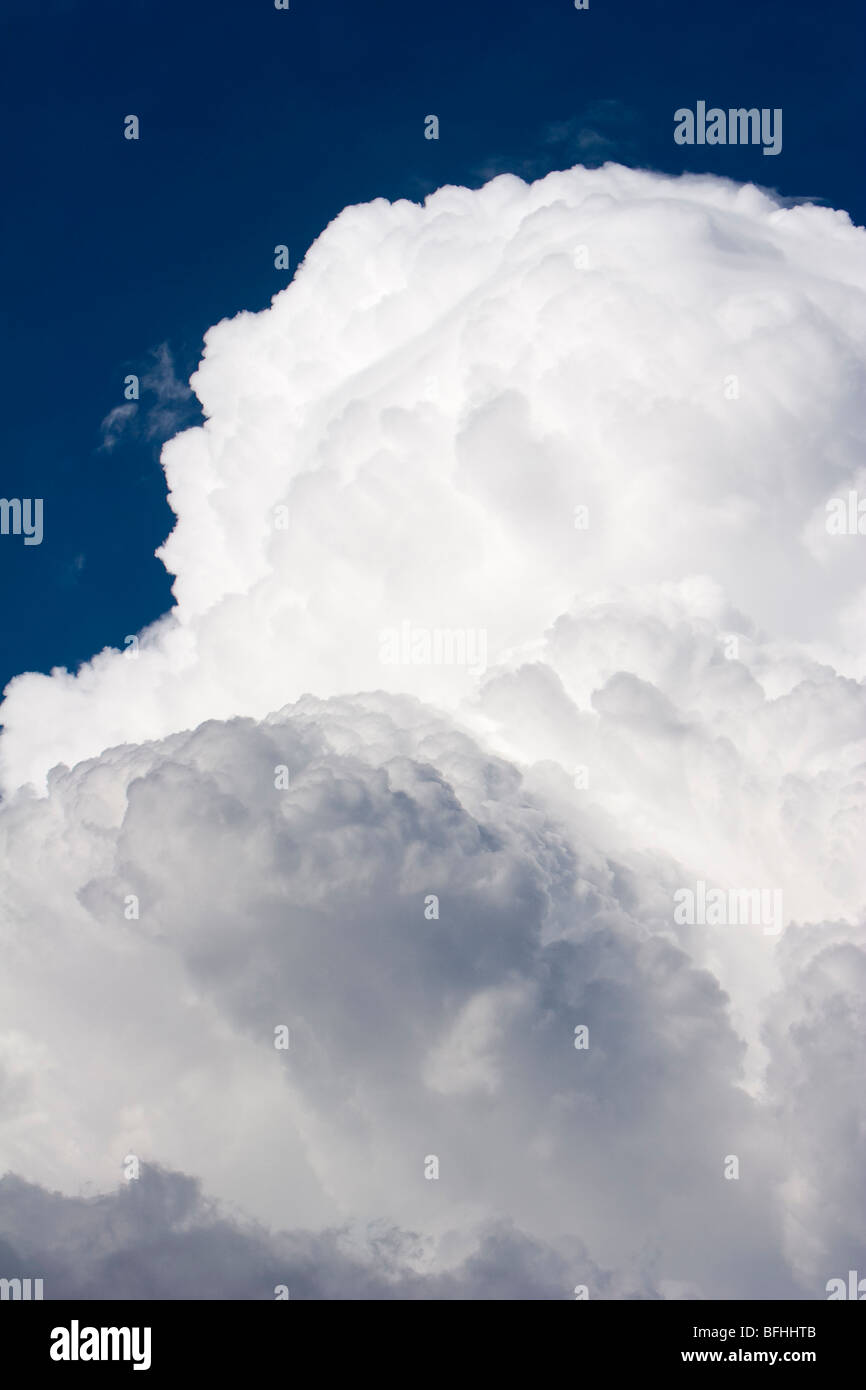 A cumulonimbus cloud poking into the sky. June 9, 2009. Stock Photo