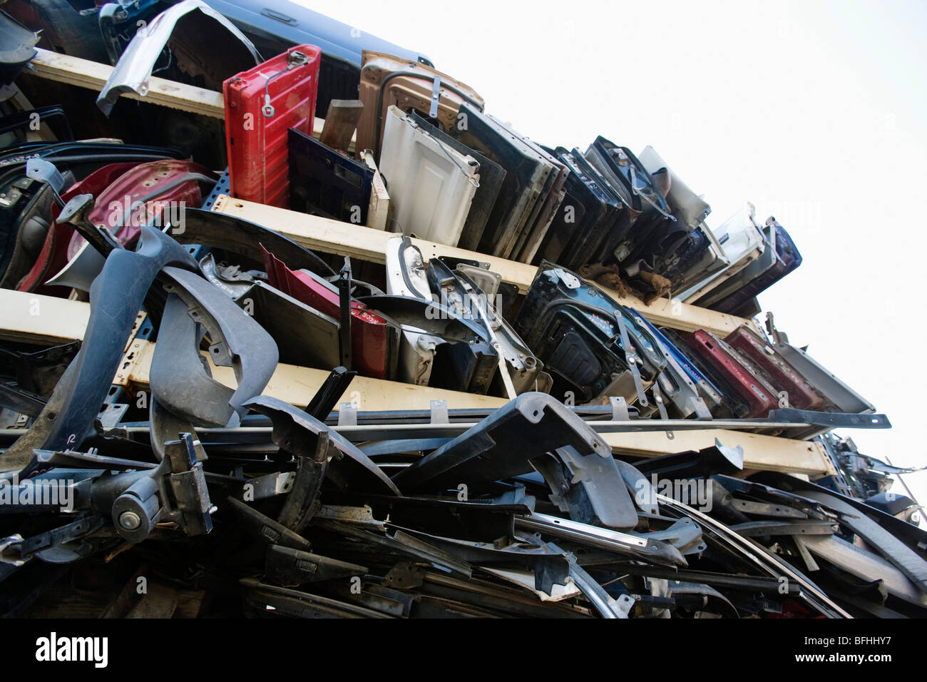 Car parts in Junkyard Stock Photo Alamy