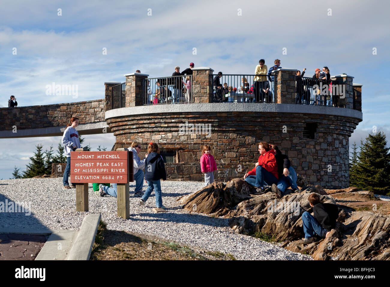Atop Mount Mitchell along the Blue Ridge Parkway North Carolina USA