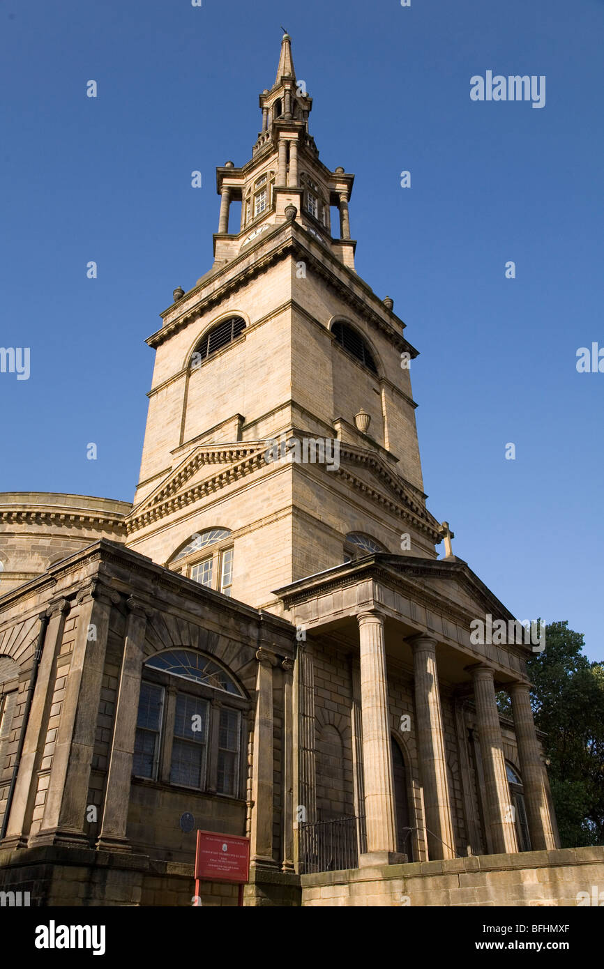 All Saints Church in NewcastleuponTyne. The elliptical church was