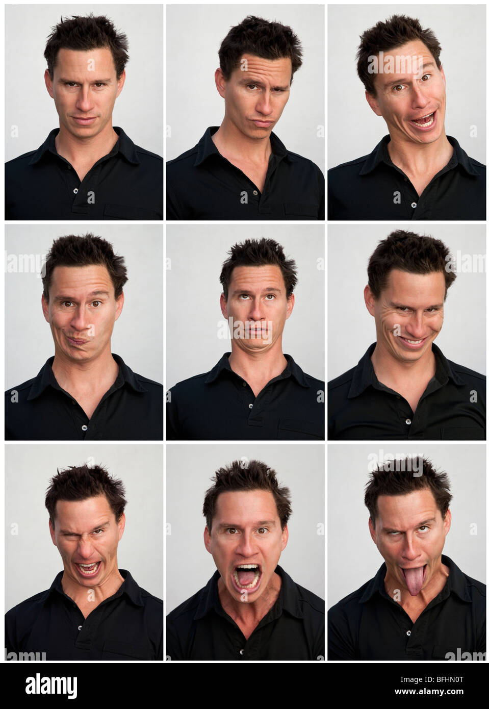 Comic Facial theater Stock Photo