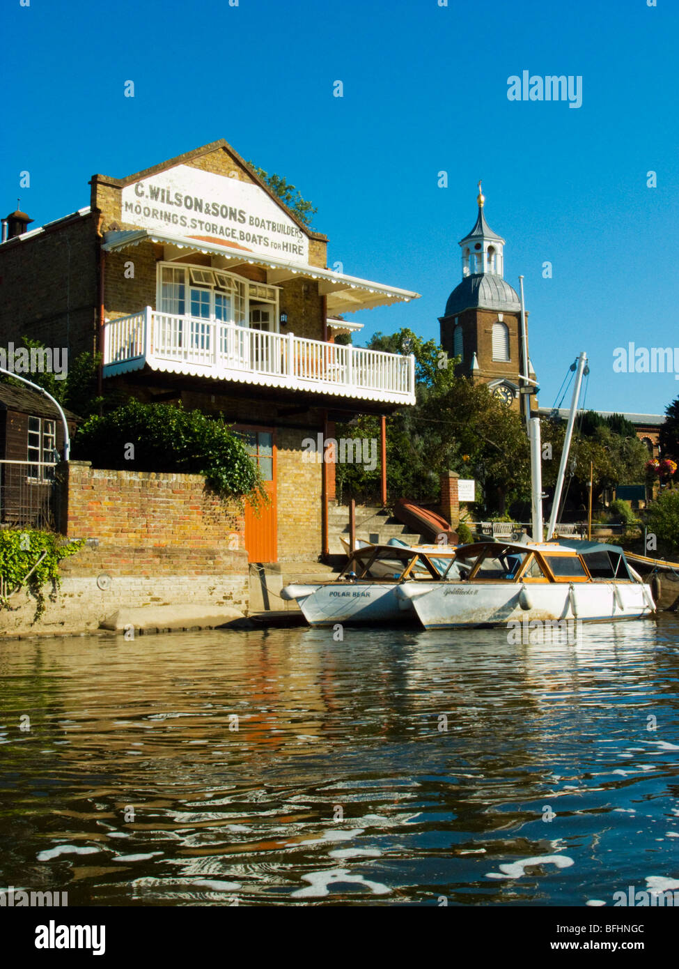 europe, uk, england, sunbury thames riverscape Stock Photo