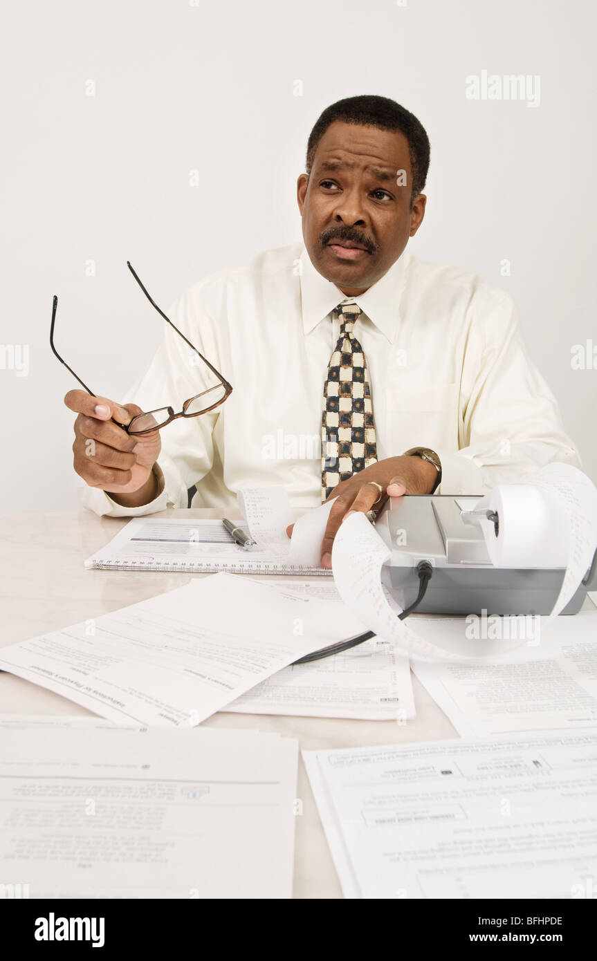 Accountant Talking Stock Photo