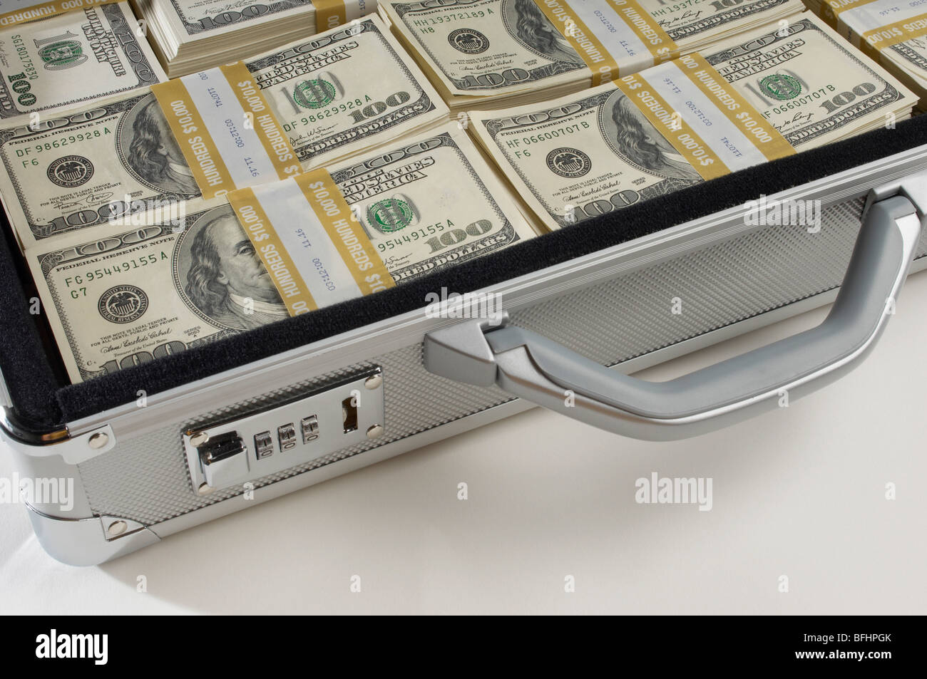 Briefcase Full of Money Stock Photo Alamy