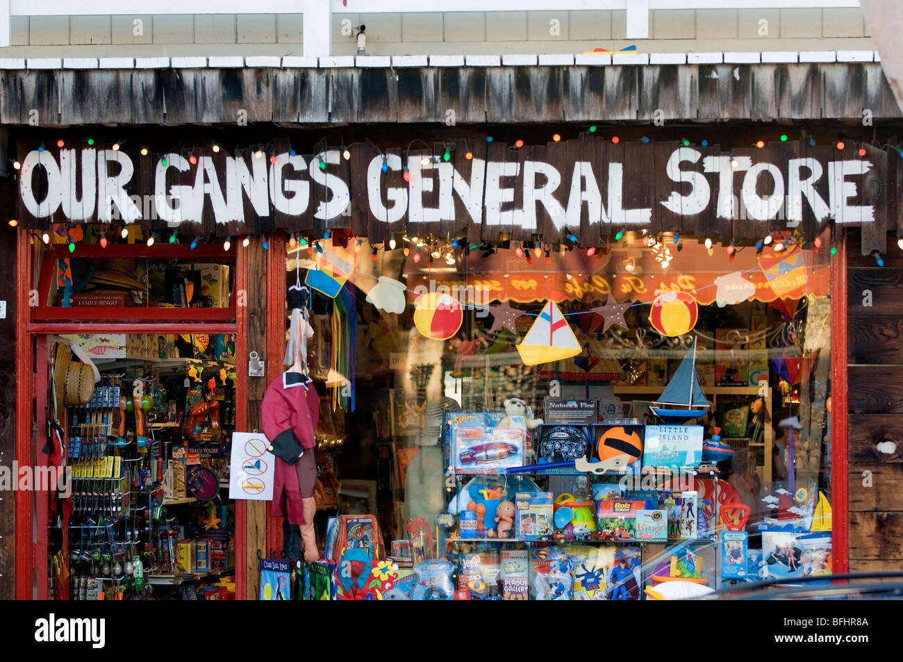 'Our Gangs General Store' on Balboa Island in Newport Beach, CA. Stock Photo