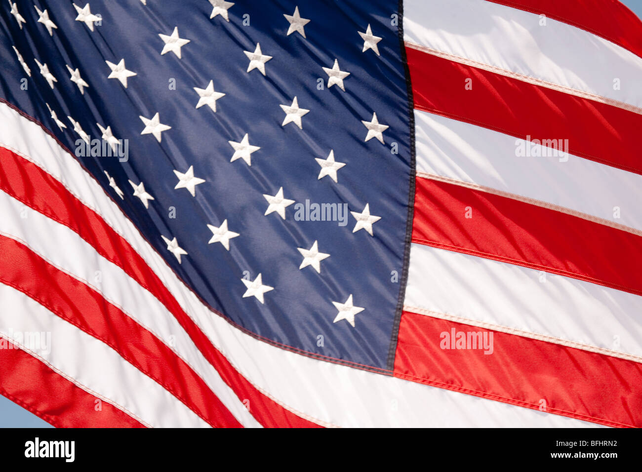 American Flag flying, Washington DC, USA Stock Photo