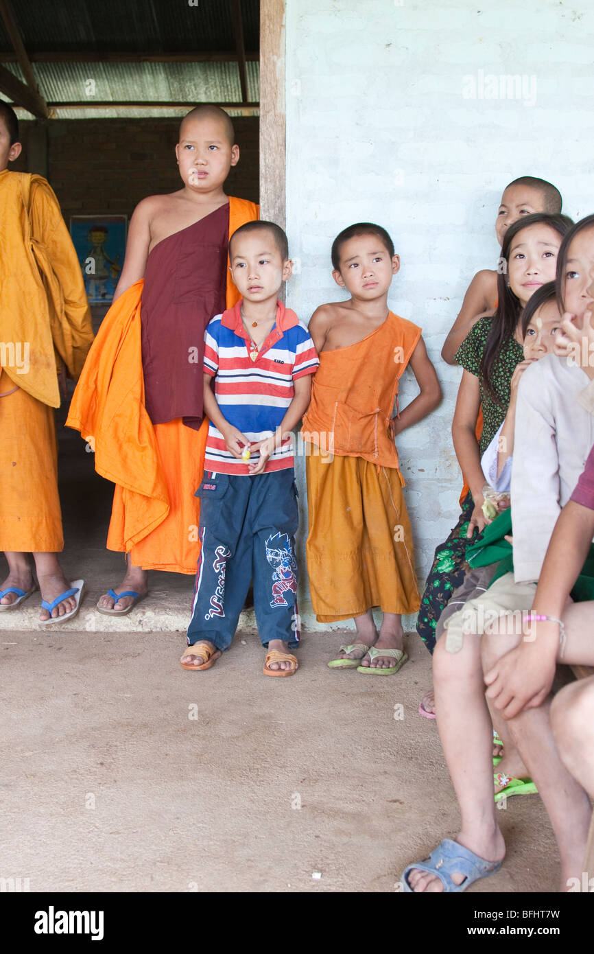 students at a rural Myanmar school Stock Photo
