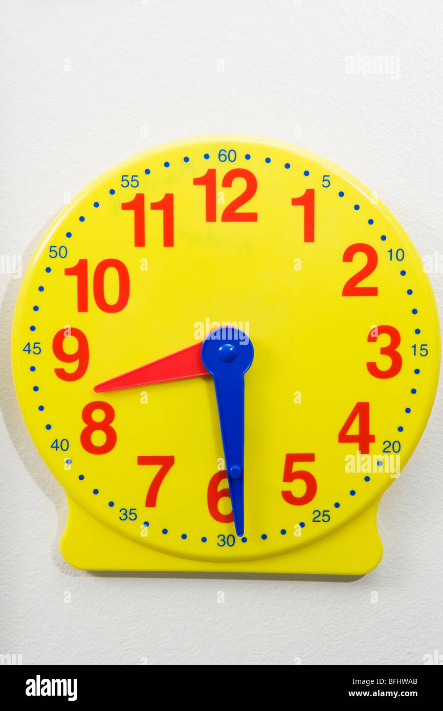 Time Teaching Clock Stock Photo Alamy