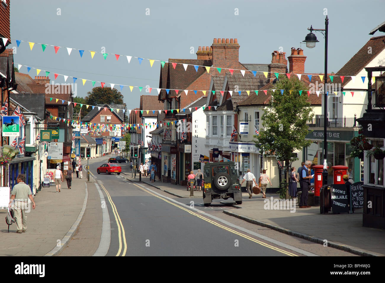the town of Lyndhurst in the New Forest, Hampshire, England, UK Stock Photo
