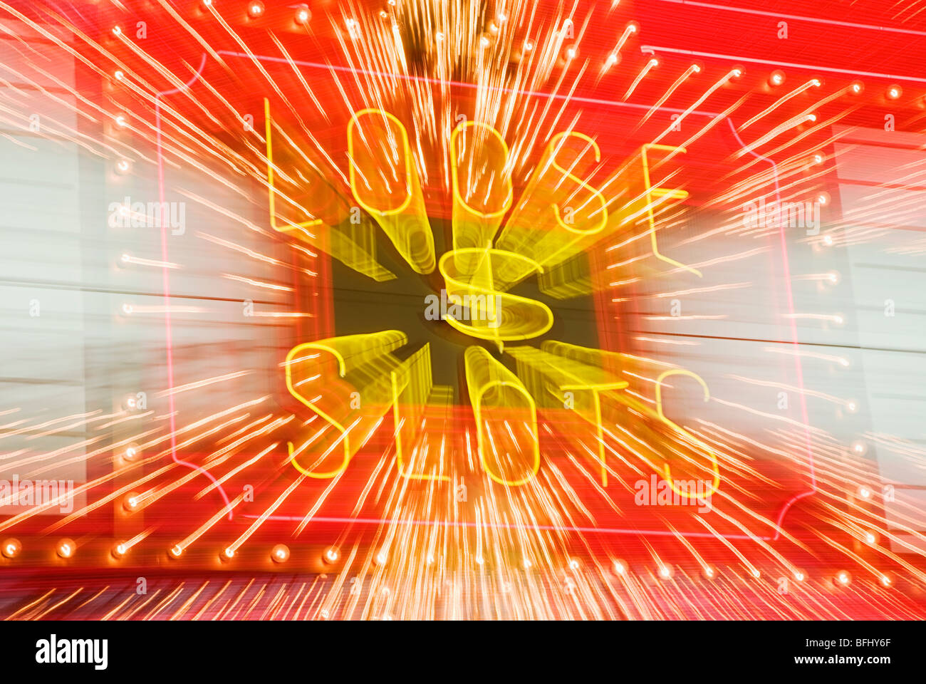Loose Slots Sign, Fremont Street, Las Vegas, Nevada, USA Stock Photo