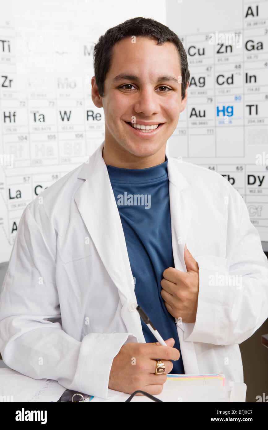 Student in Science Class Stock Photo Alamy